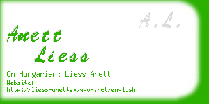 anett liess business card